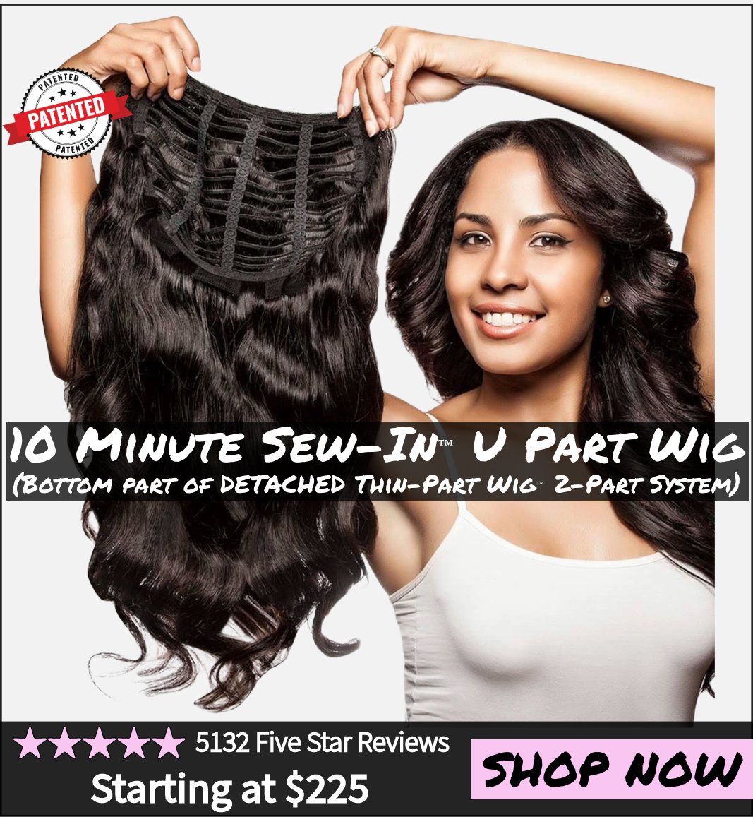 2 Minute U-Part Wig Install (No Sewing!) 