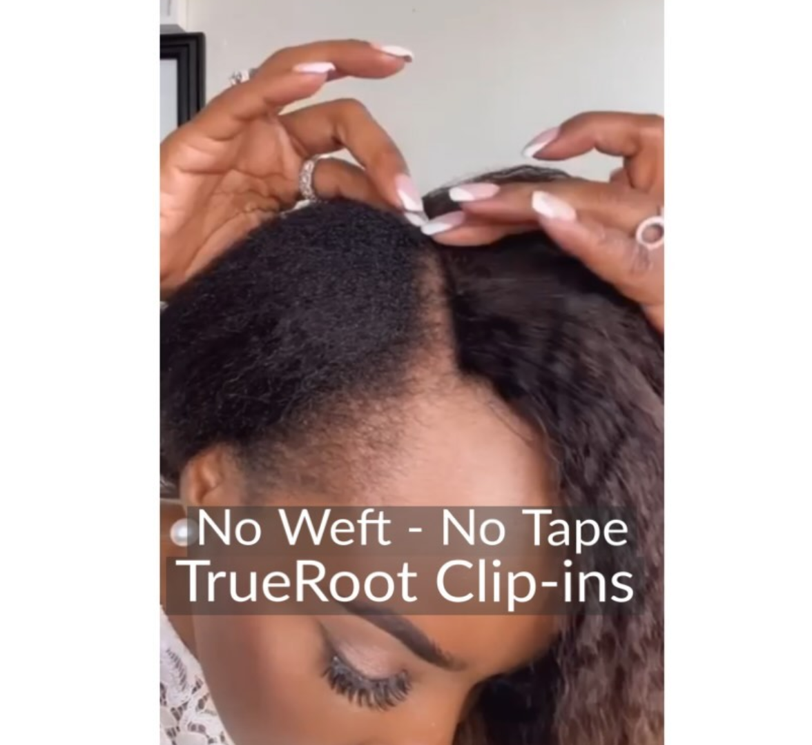 The Queen of clip-ins is here! #kinkystraight #noleaveout #seamless ...