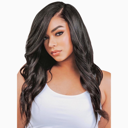 Kelsey - Virgin Cambodian Hair - Light/Medium Yaki Coarse - InVisiRoot® Thin-Part™️Wig