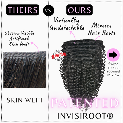 Jada Cambodian Kinky Straight -  InVisiRoot® Clip-ins (AKA TrueRoot™ Clip-ins)