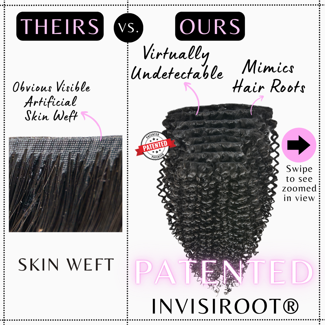 Jennifer 4c Burmese Kinky Coily - InVisiRoot® Clip-ins (AKA TrueRoot™ Clip-ins)
