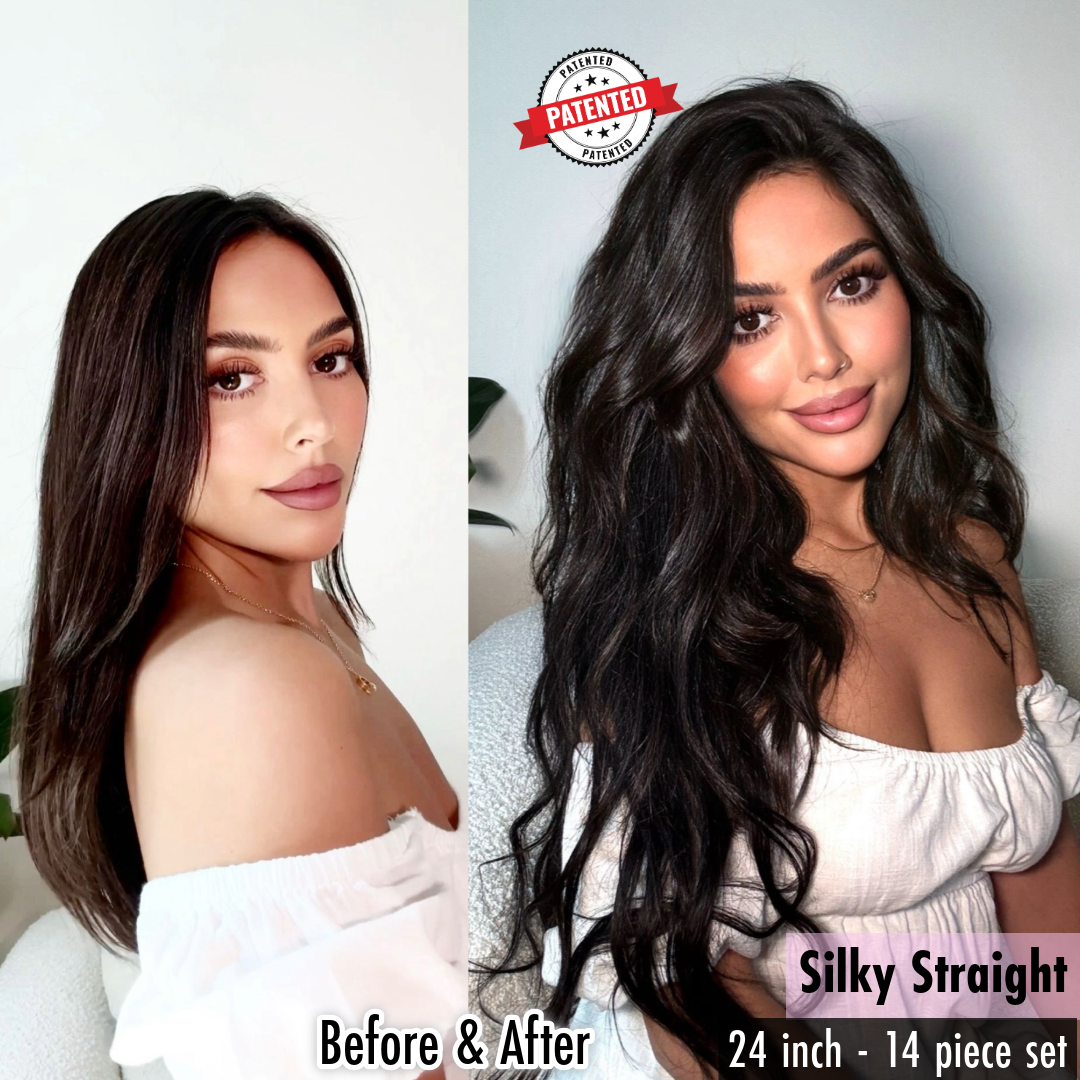 Jazzmine Cambodian Silky Straight - InVisiRoot® Clip-ins (AKA TrueRoot™ Clip-ins)