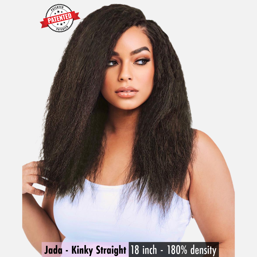 Jada - Virgin Cambodian Hair - Kinky Straight - InVisiRoot® Thin-Part Wig™️