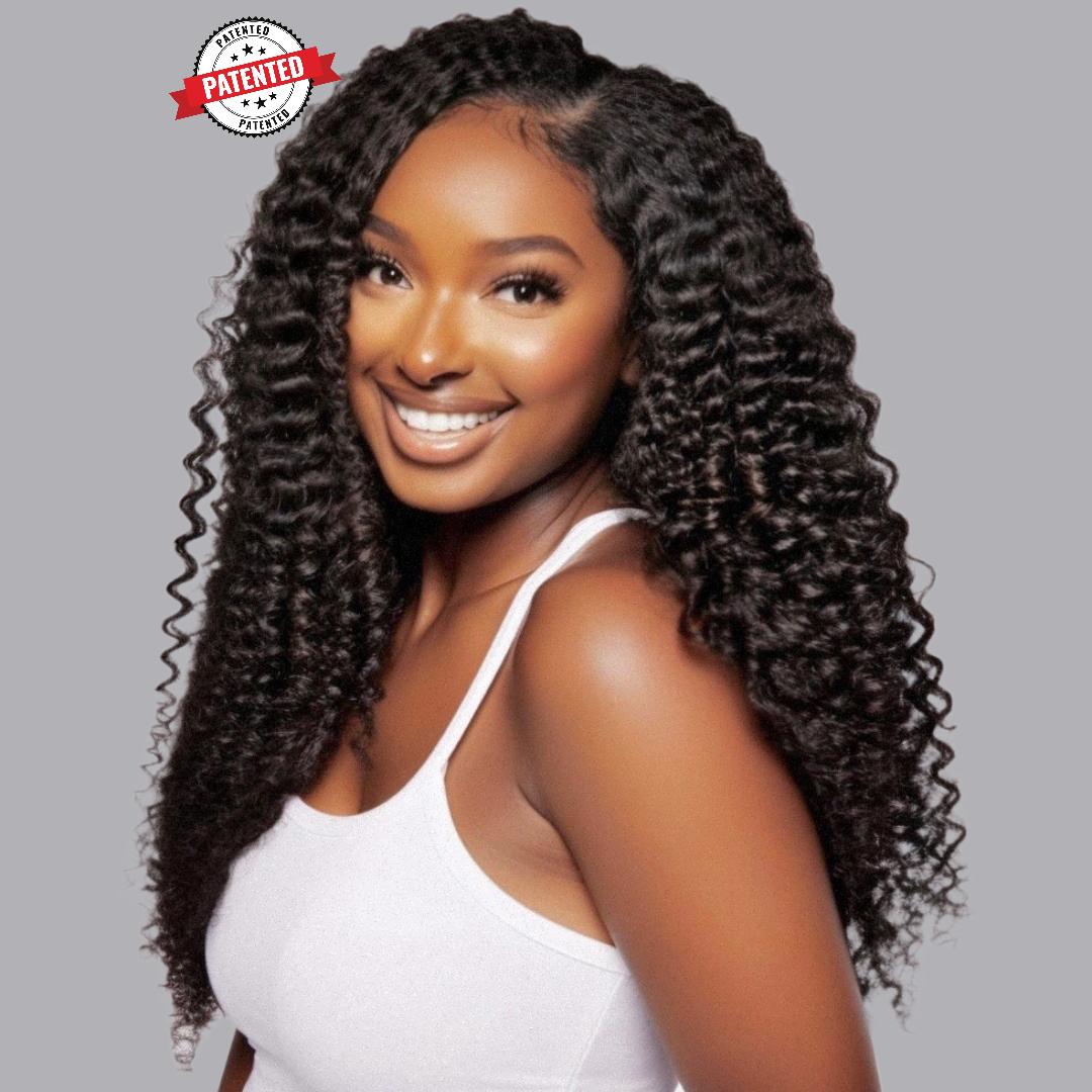 Kayla - 3c - Virgin Burmese Hair - Loose Kinky Curly - InVisiRoot® Thin-Part Wig™️