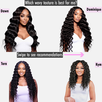 2 Clip-in Bundle: Tara - Cambodian Wavy - InVisiRoot® Clip-in