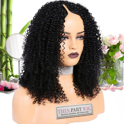 Kayla - 3c - Virgin Burmese Hair - Loose Kinky Curly - InvisiRoot Thin-Part Wig™️