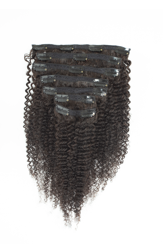 Nicole 4A Burmese Kinky Curly - Traditional Weft Clip In Bundles