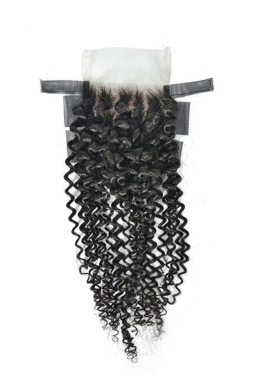 Kayla 3c Loose Kinky Curly - Virgin Burmese Hair - Patented Lace Closure
